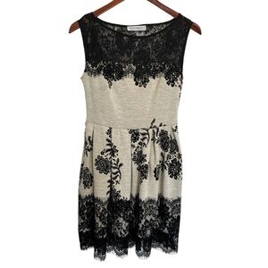 Rinascimento Black and Gray Lace Dress size medium